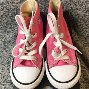 Size 10 high top pink converse